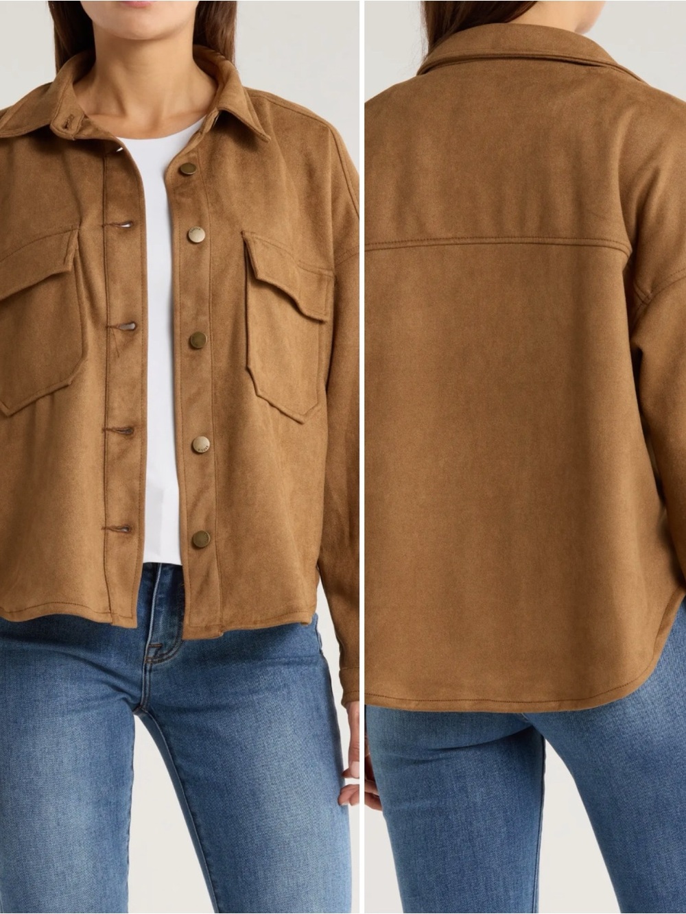 Vigoss Faux Suede Shacket